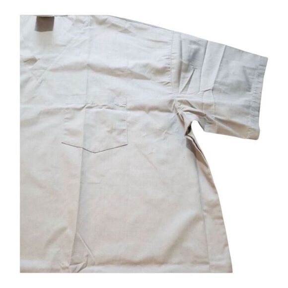 Allheart Unisex Solid Grey V-Neck Chest Pocket Medical Scrub Top Plus Size 3XL - Picture 5 of 8